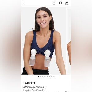 Larken X Navy Nursing and Pumping Bra. Size M